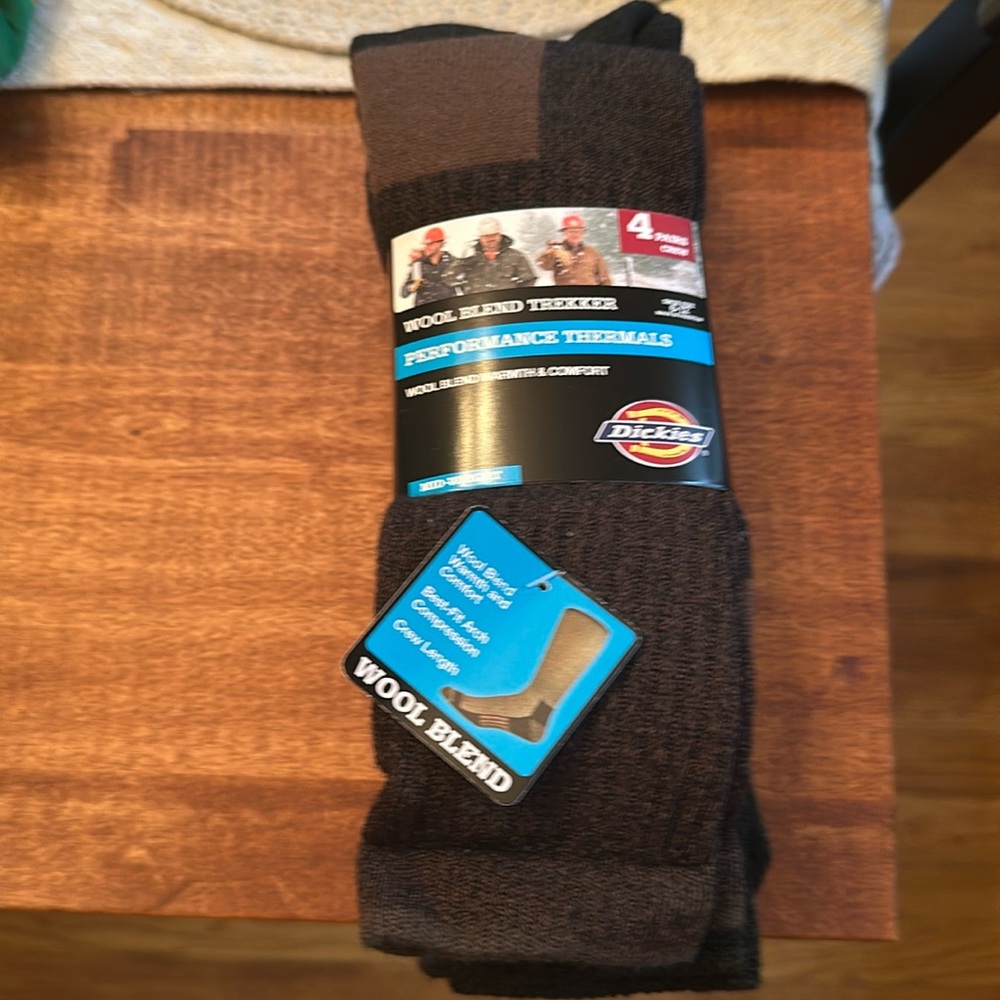 Dickies wool blend trekker 4pack socks size 6-12 new